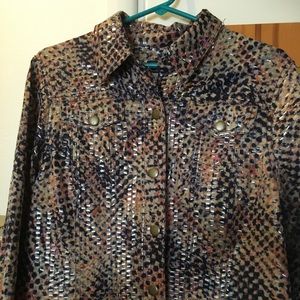 Lark Lane shiny snake print jacket 14p